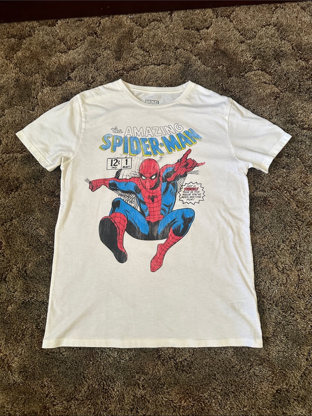 Marvel White Spider-Man Graphic Tee - Men